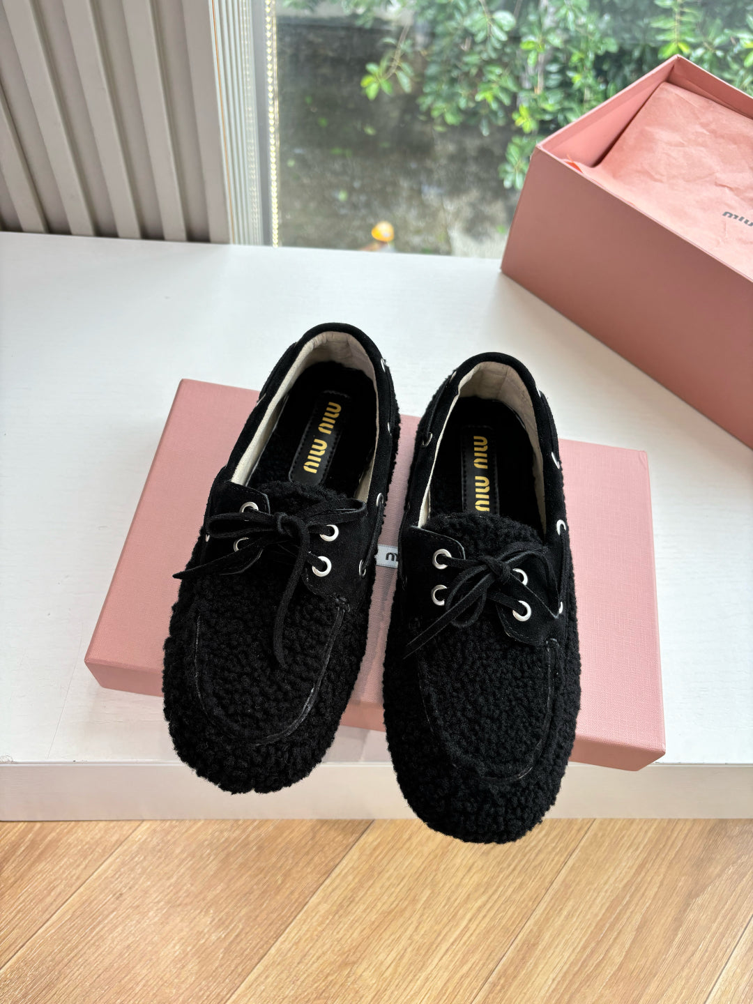 Miu Miu Horsehair Fluffy Mules – 2025SS