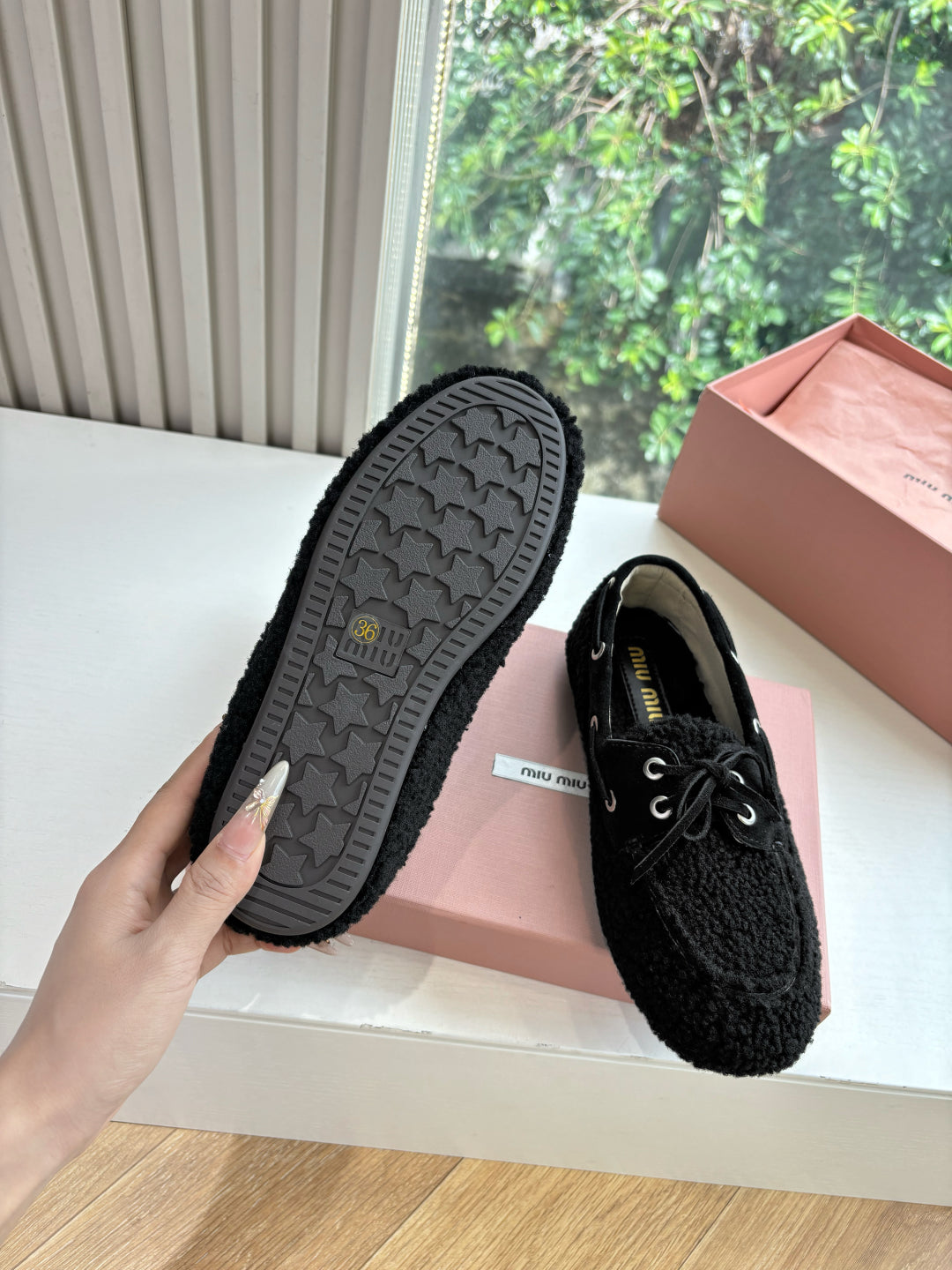Miu Miu Horsehair Fluffy Mules – 2025SS
