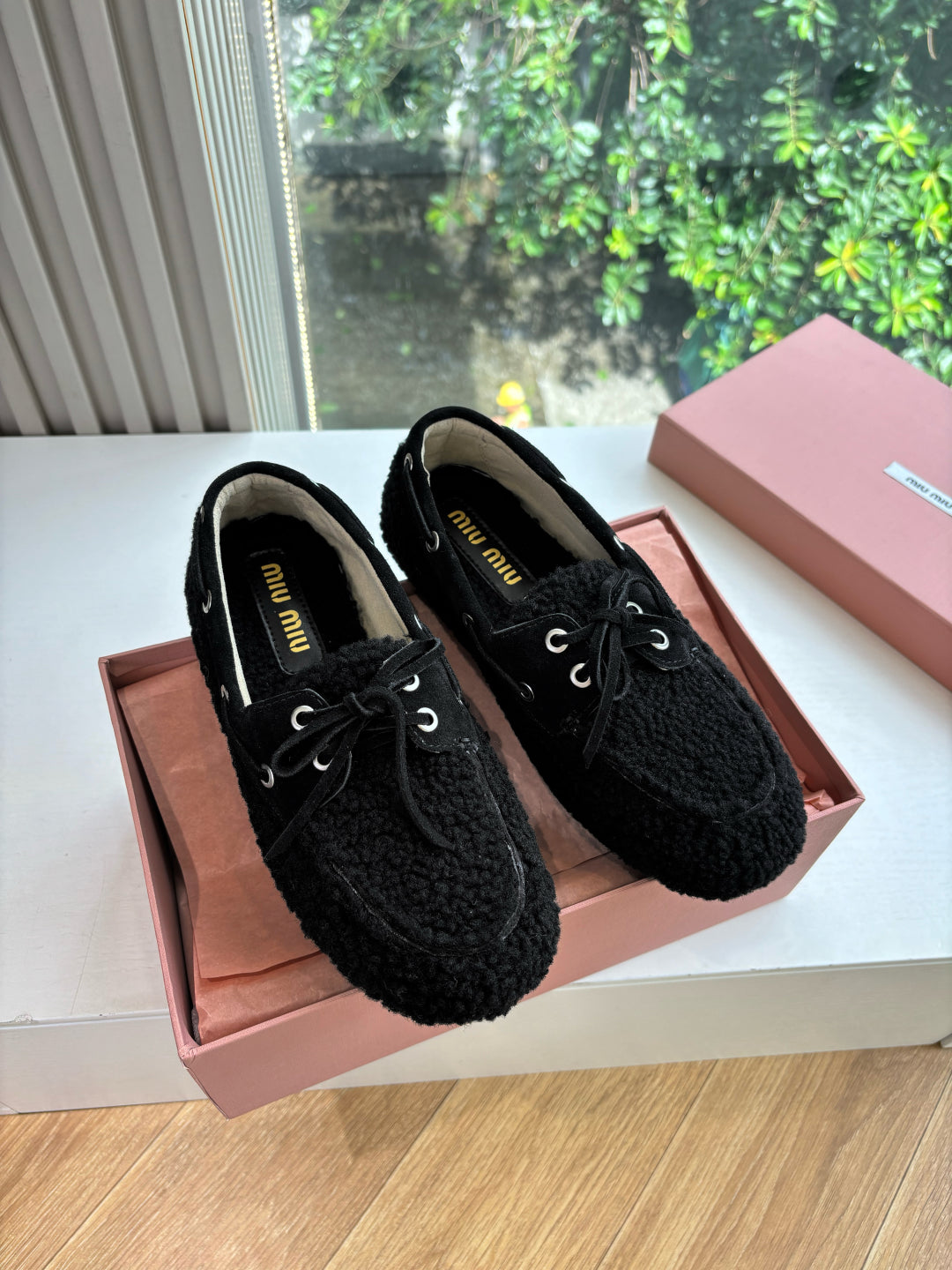 Miu Miu Horsehair Fluffy Mules – 2025SS