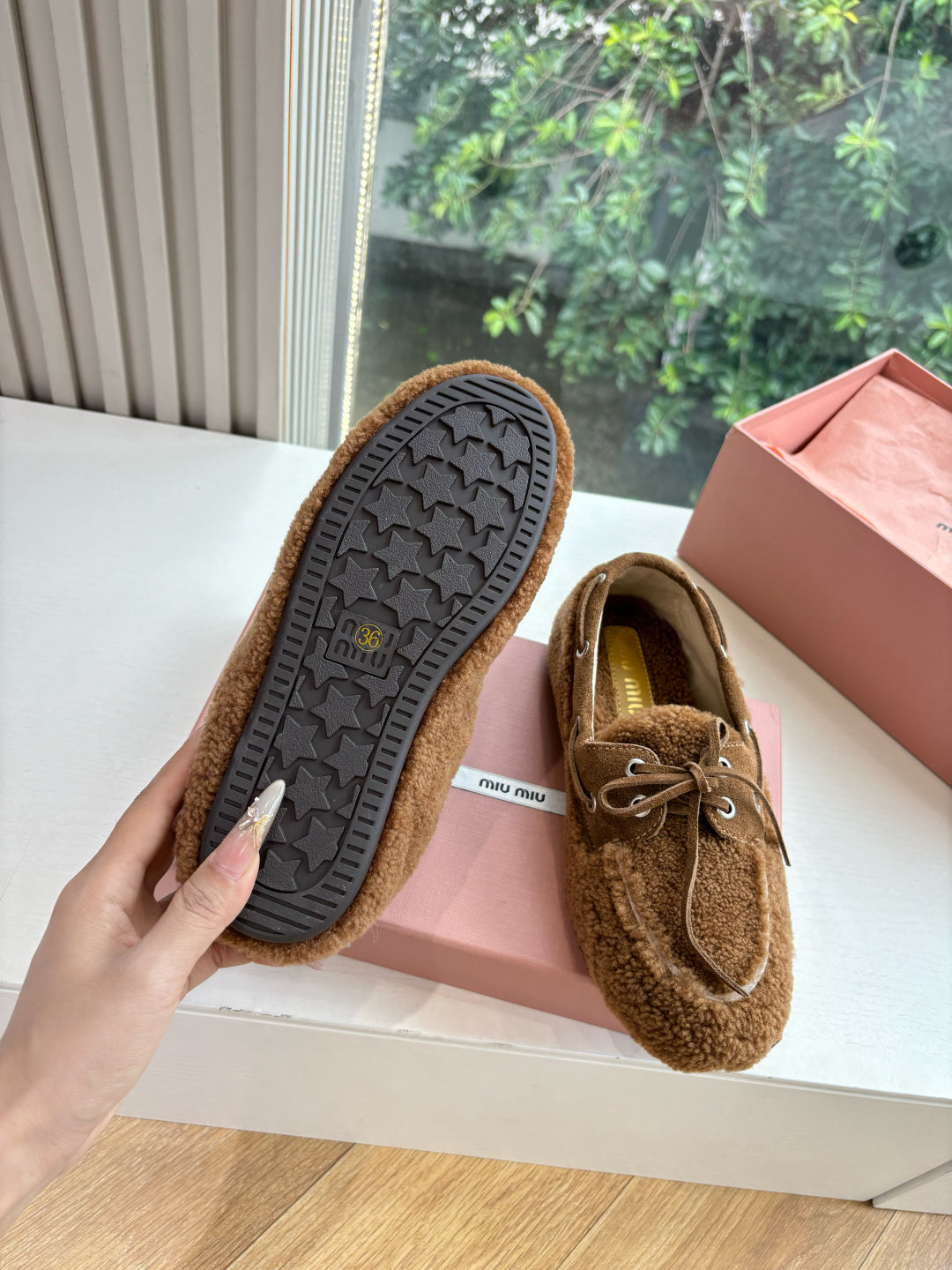 Miu Miu Horsehair Fluffy Mules – 2025SS