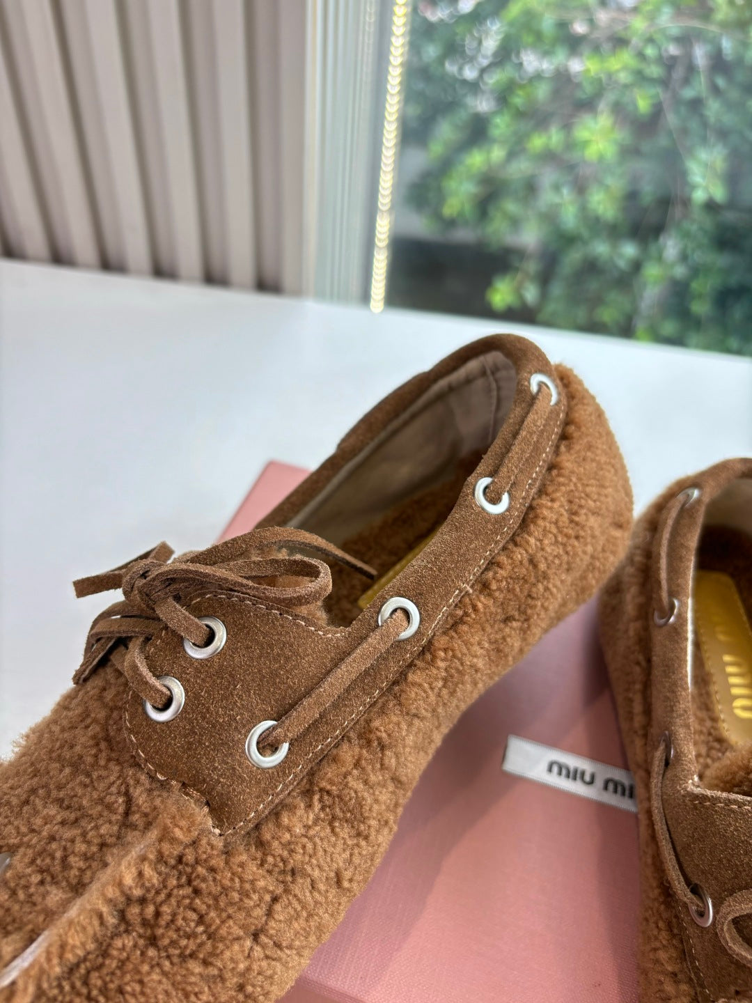 Miu Miu Horsehair Fluffy Mules – 2025SS