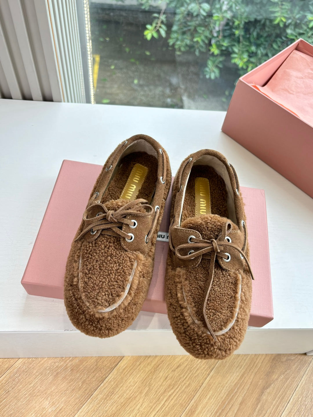 Miu Miu Horsehair Fluffy Mules – 2025SS
