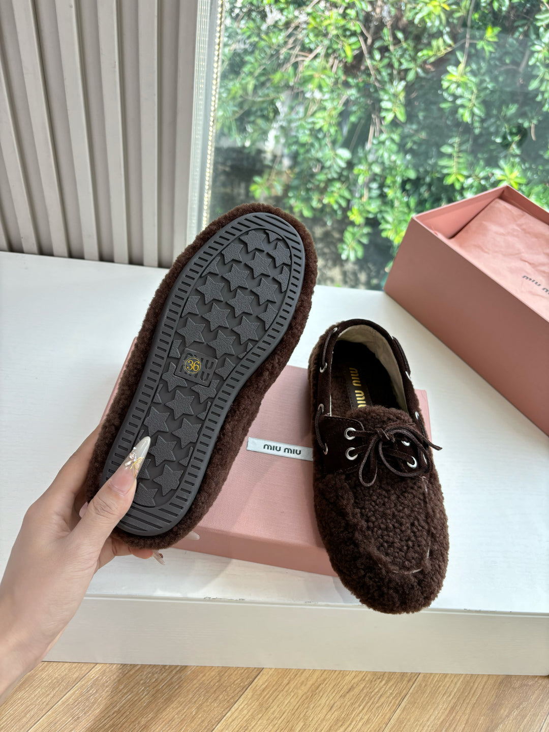 Miu Miu Horsehair Fluffy Mules – 2025SS