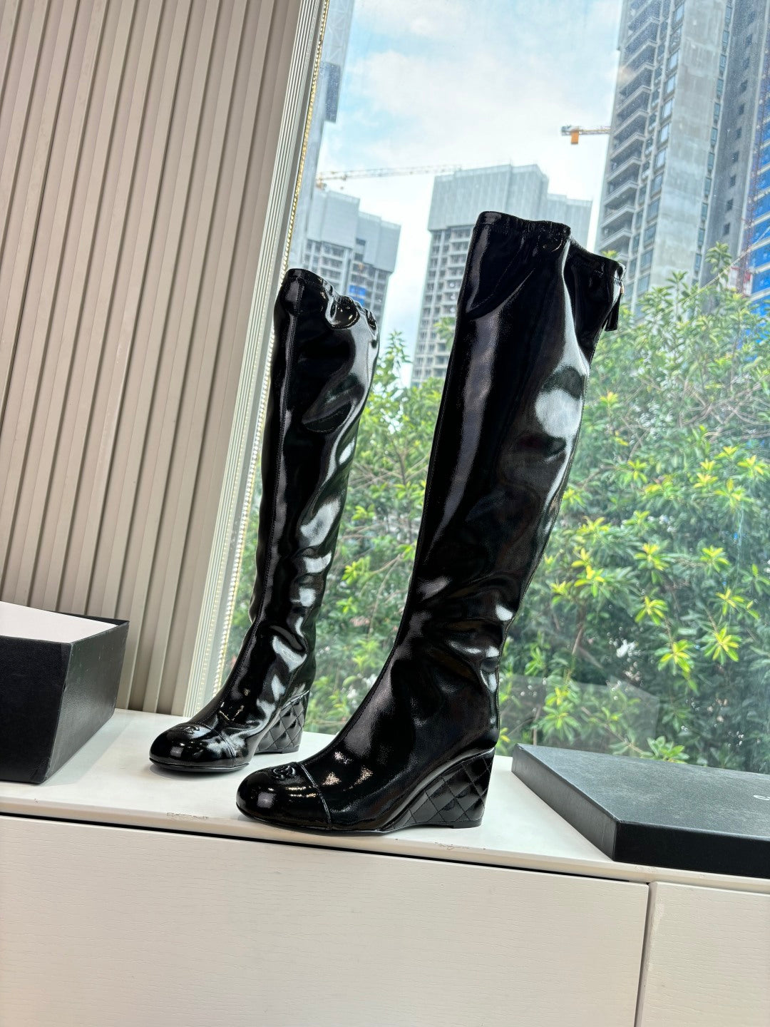 Chanel Patent Leather Combat Boots – Autumn/Winter Collection