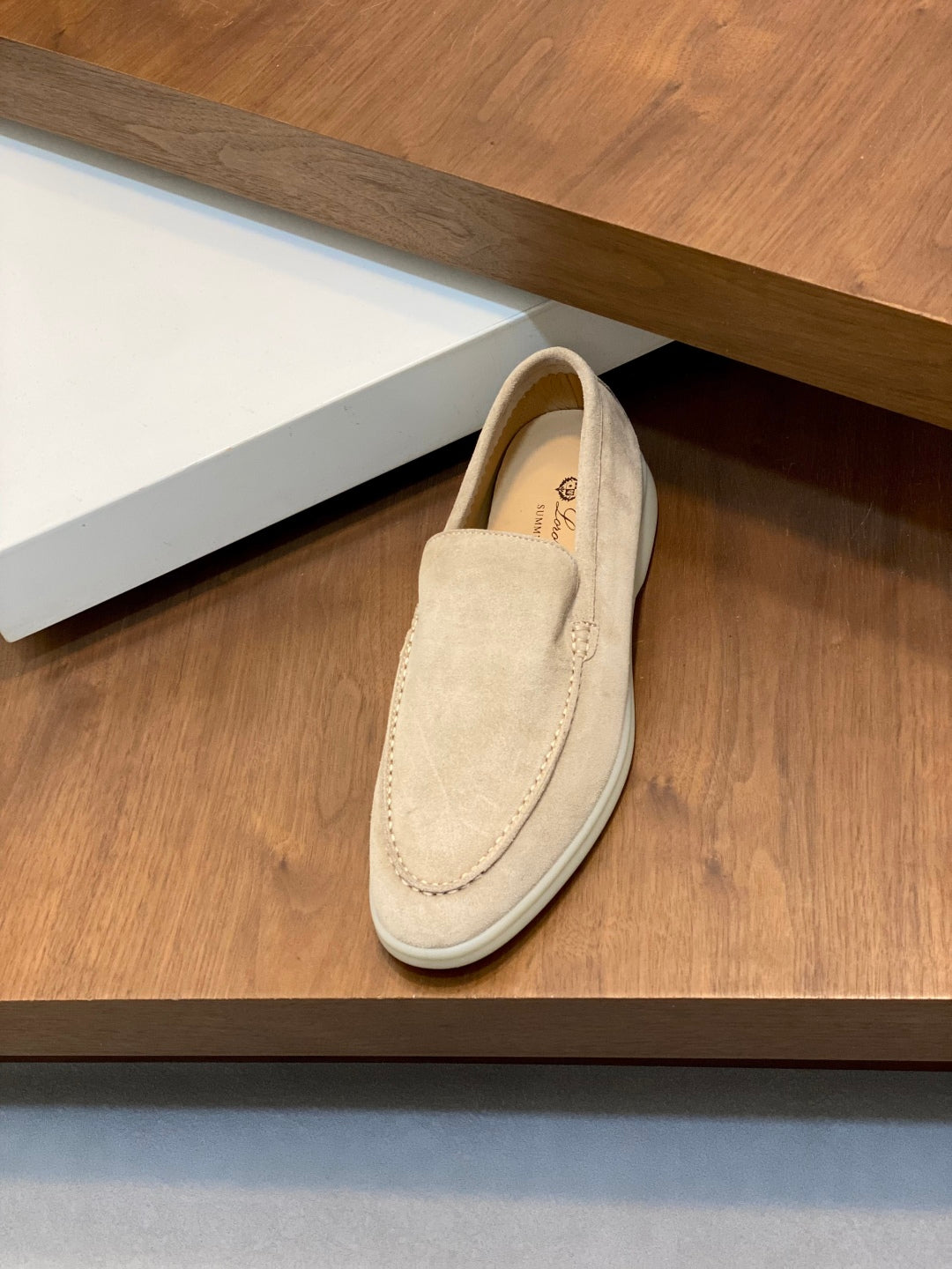 Loro Piana Suede Leather Slip-On Loafers