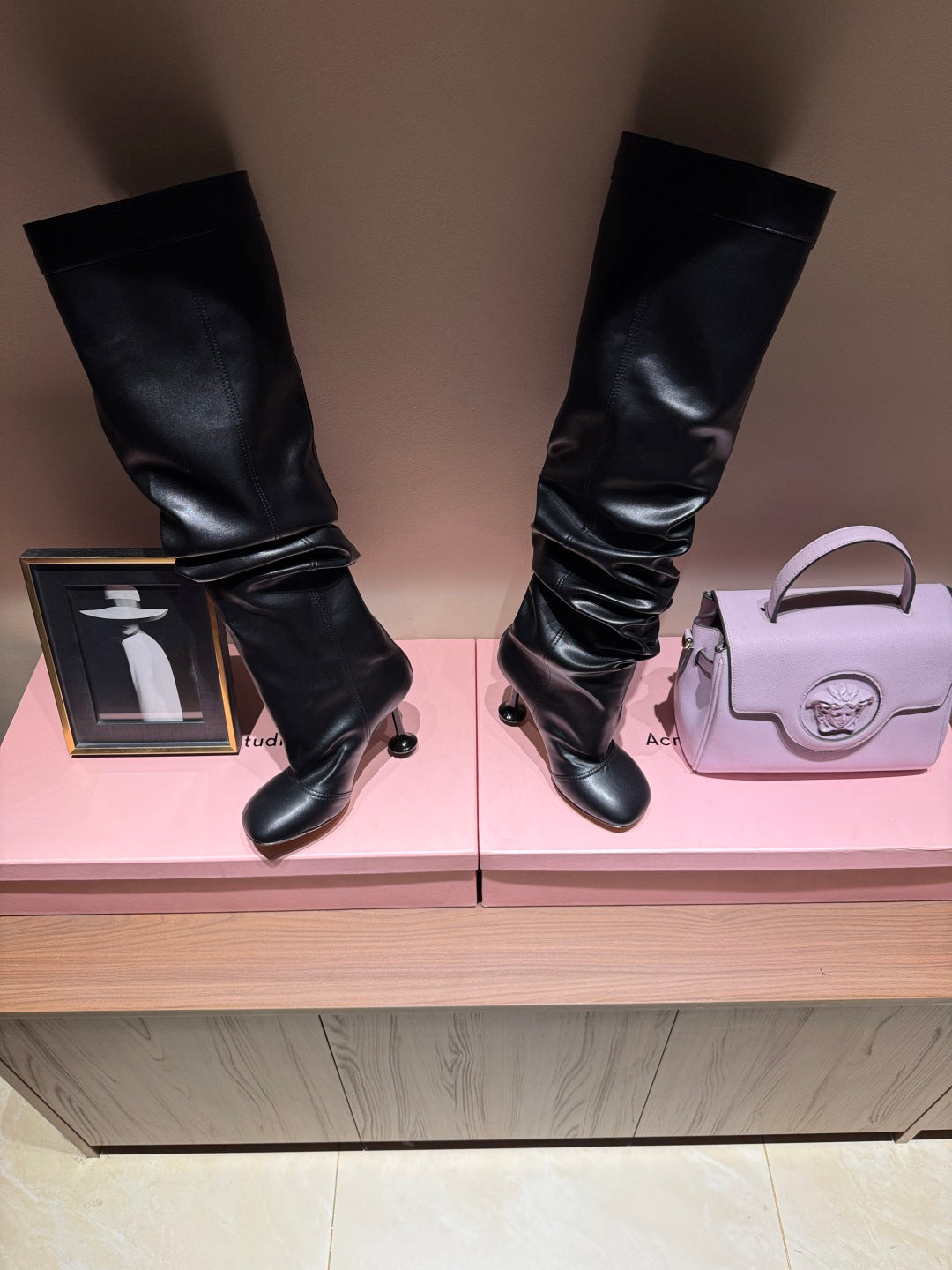 Loewe Classic Pleated Trouser Knee-High Boots