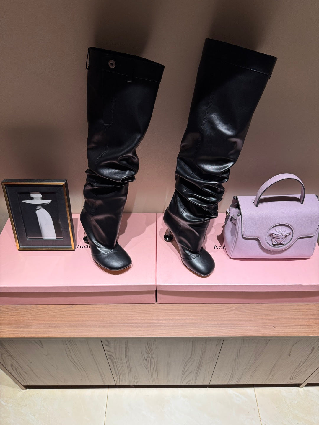 Loewe Classic Pleated Trouser Knee-High Boots