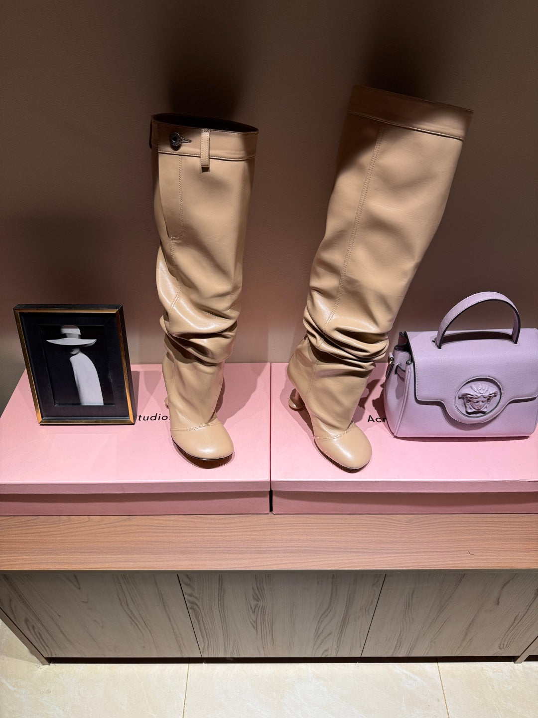 Loewe Classic Pleated Trouser Knee-High Boots