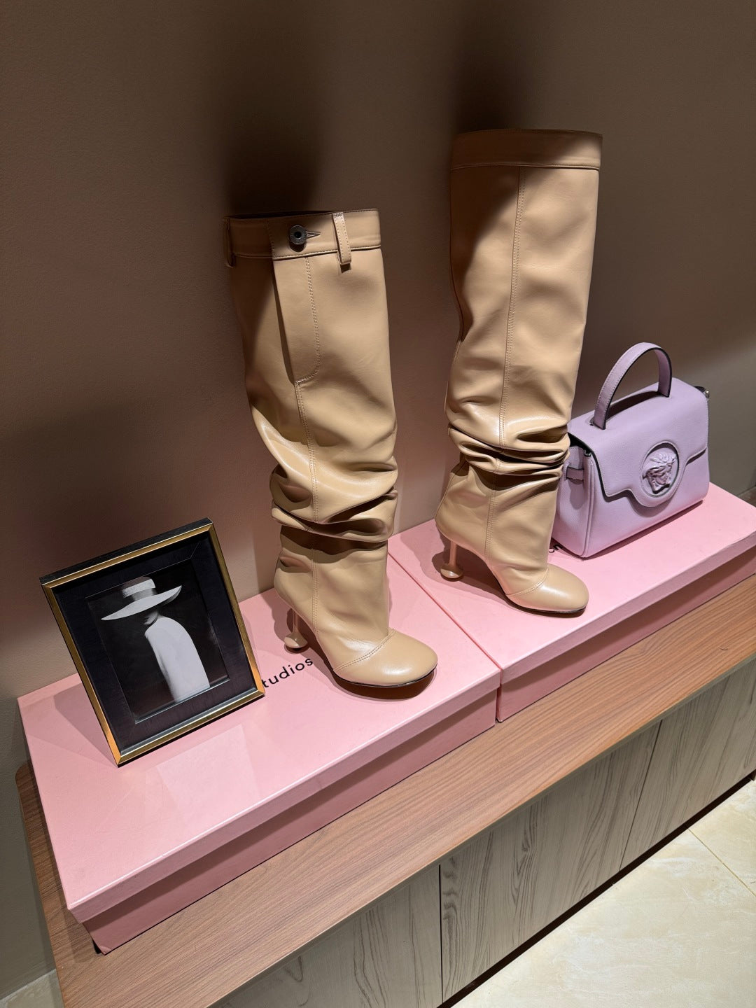 Loewe Classic Pleated Trouser Knee-High Boots
