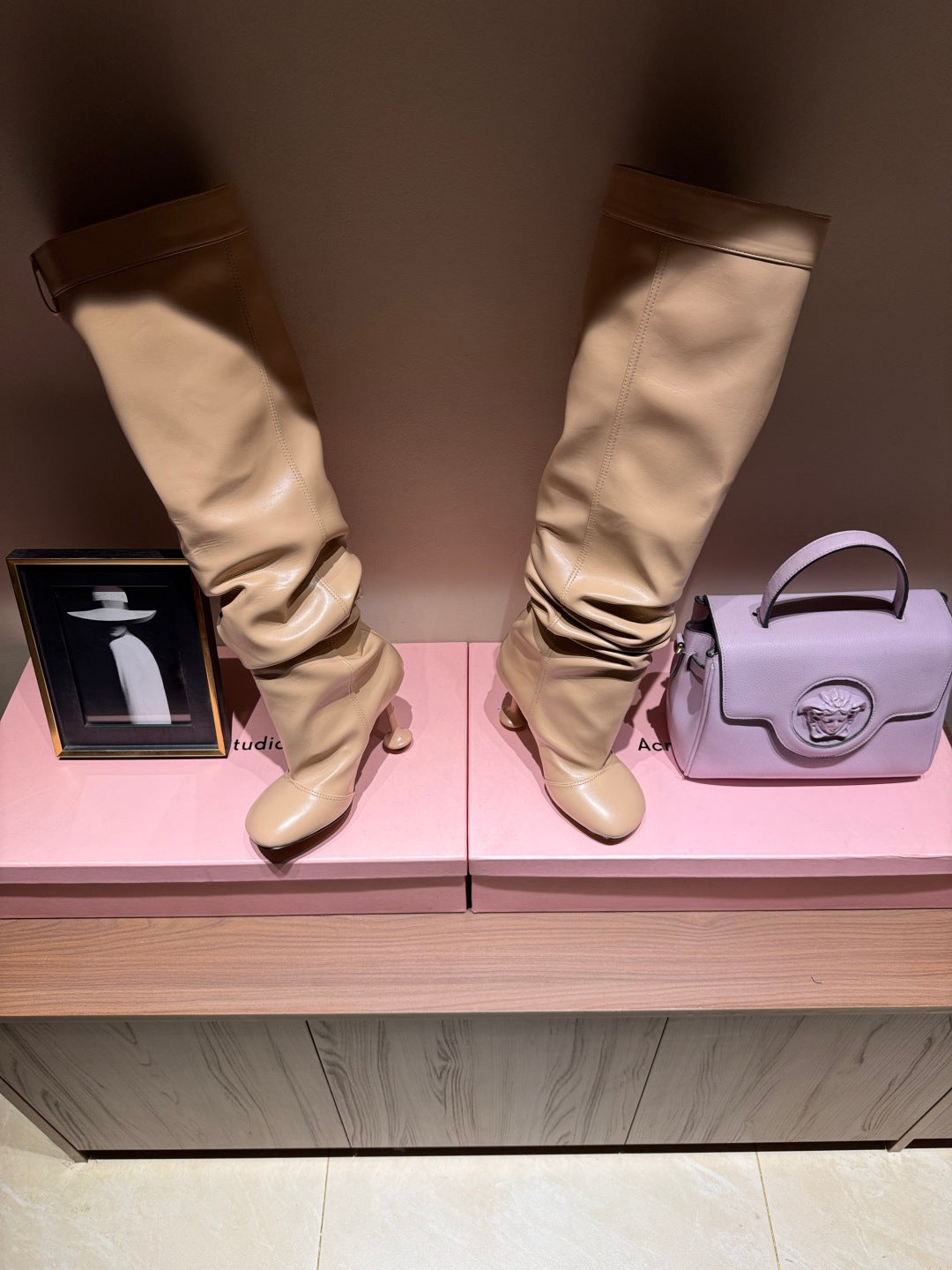 Loewe Classic Pleated Trouser Knee-High Boots
