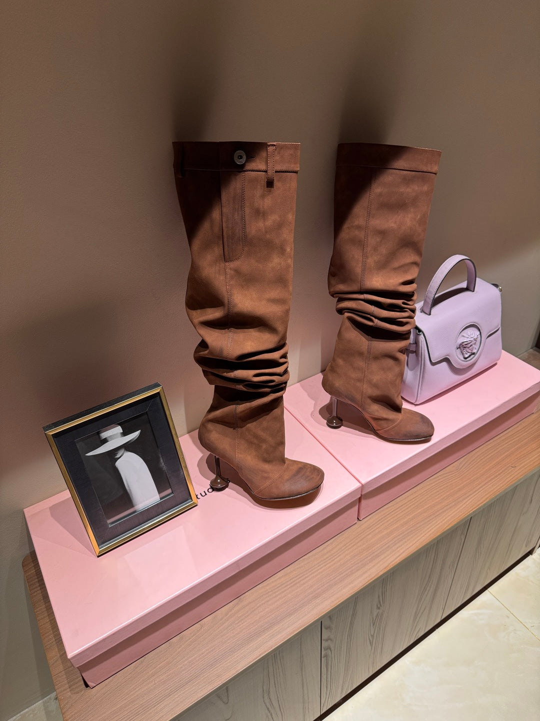Loewe Classic Pleated Trouser Knee-High Boots