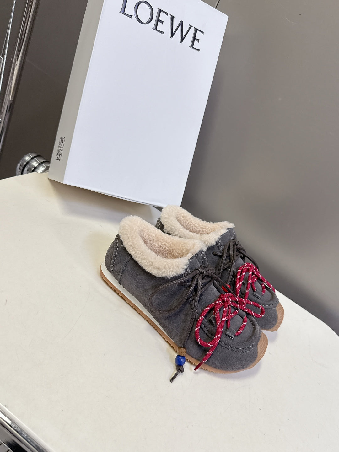 Loewe Autumn/Winter Fur-Lined German Training Sneakers