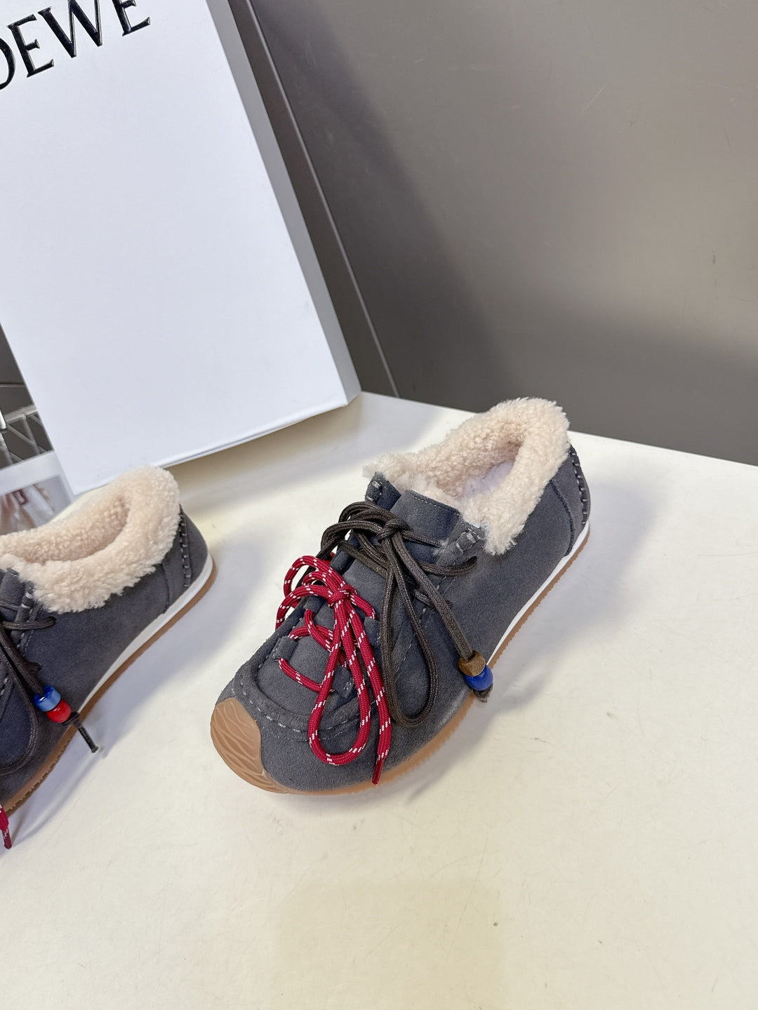 Loewe Autumn/Winter Fur-Lined German Training Sneakers