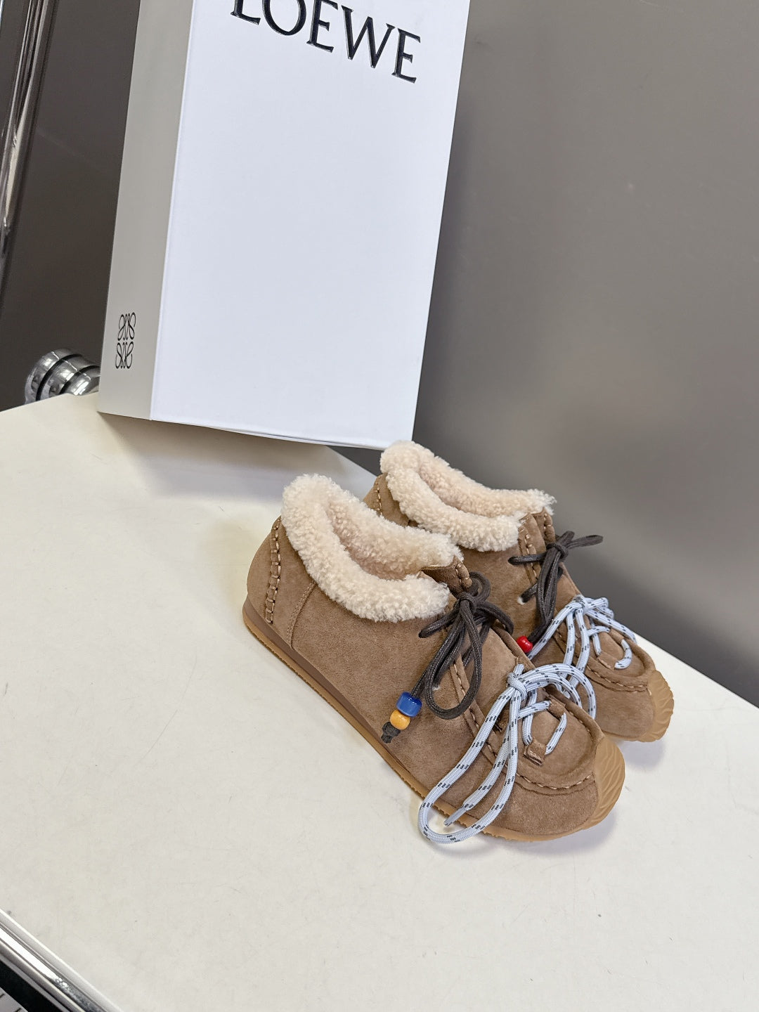 Loewe Autumn/Winter Fur-Lined German Training Sneakers