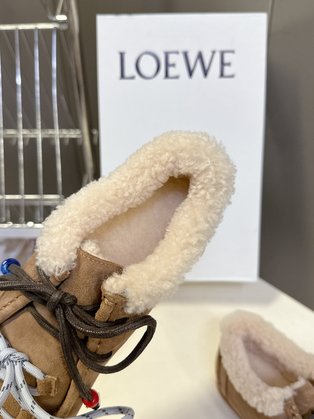 Loewe Autumn/Winter Fur-Lined German Training Sneakers