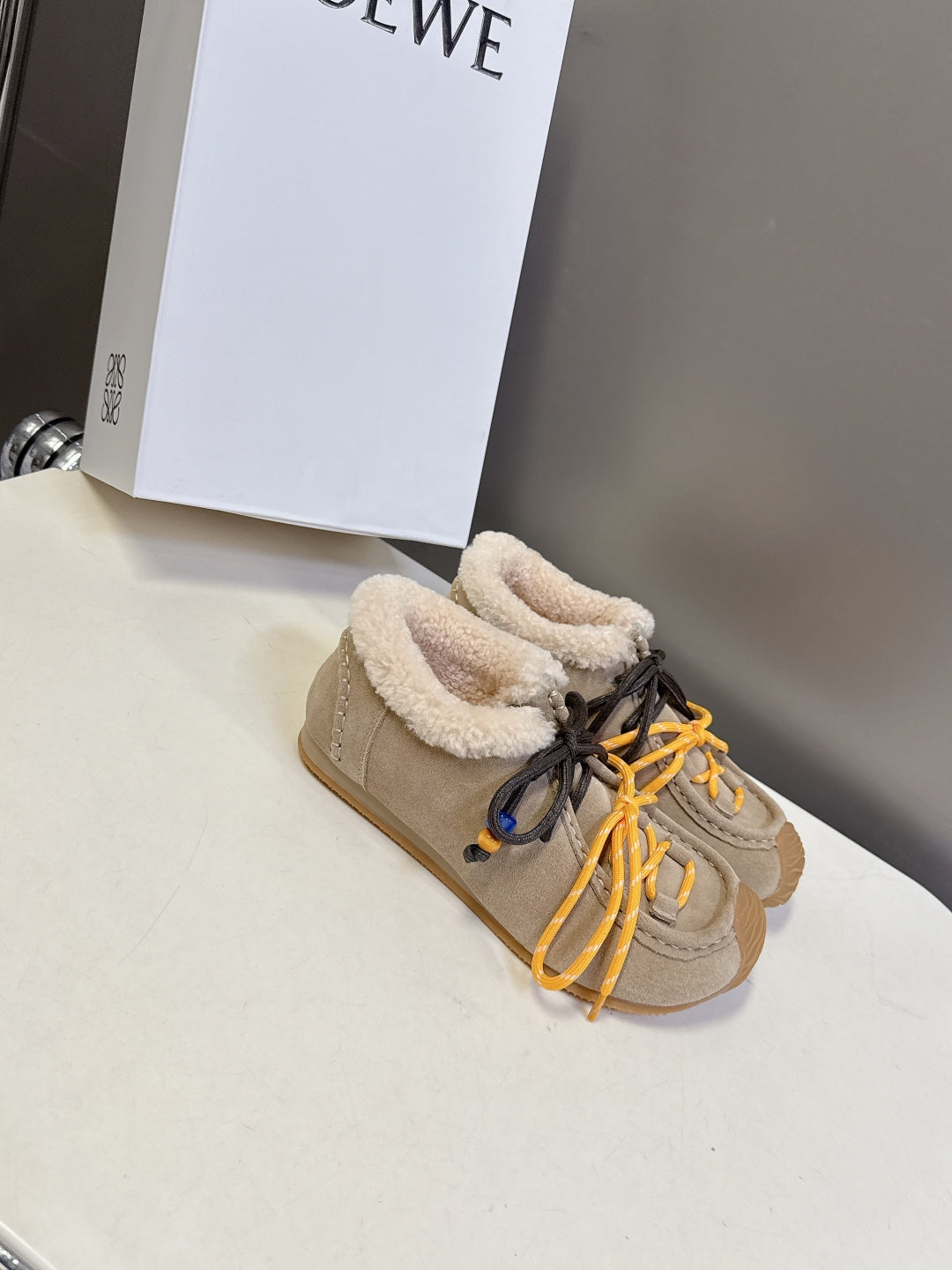 Loewe Autumn/Winter Fur-Lined German Training Sneakers