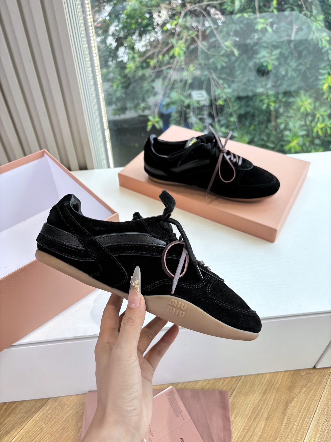 Miu Miu x New Balance 530 Suede Sneakers