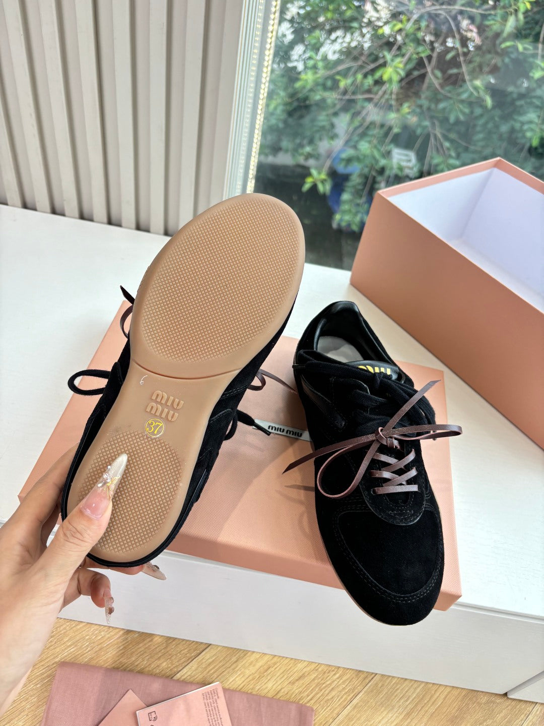 Miu Miu x New Balance 530 Suede Sneakers
