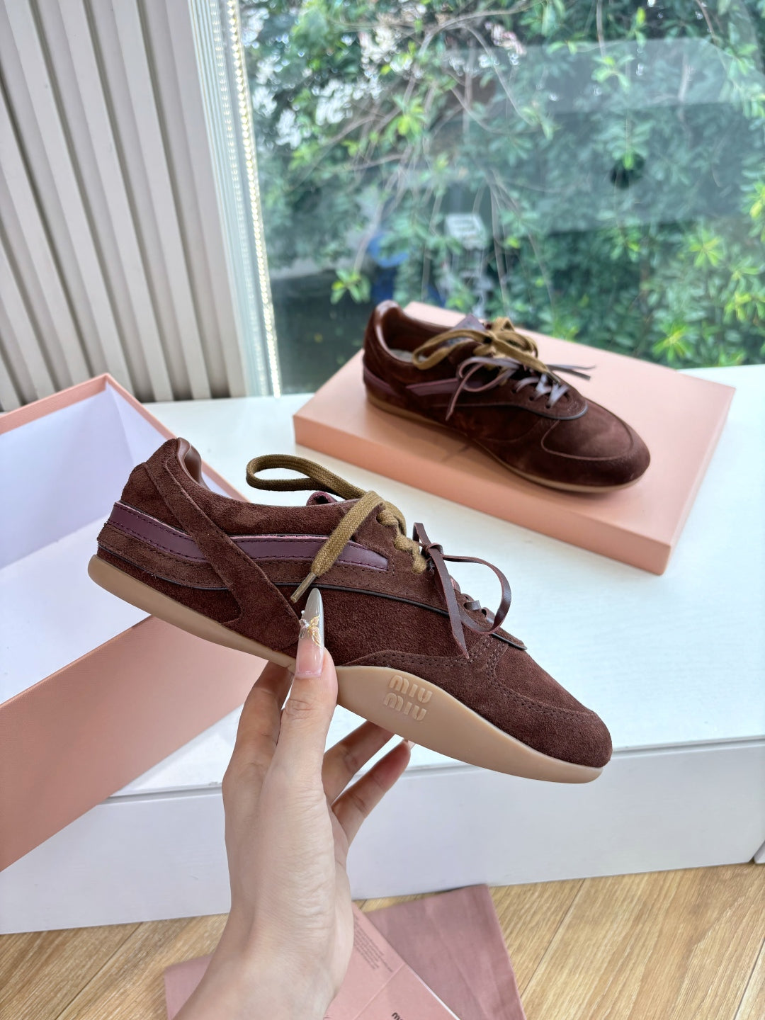 Miu Miu x New Balance 530 Suede Sneakers