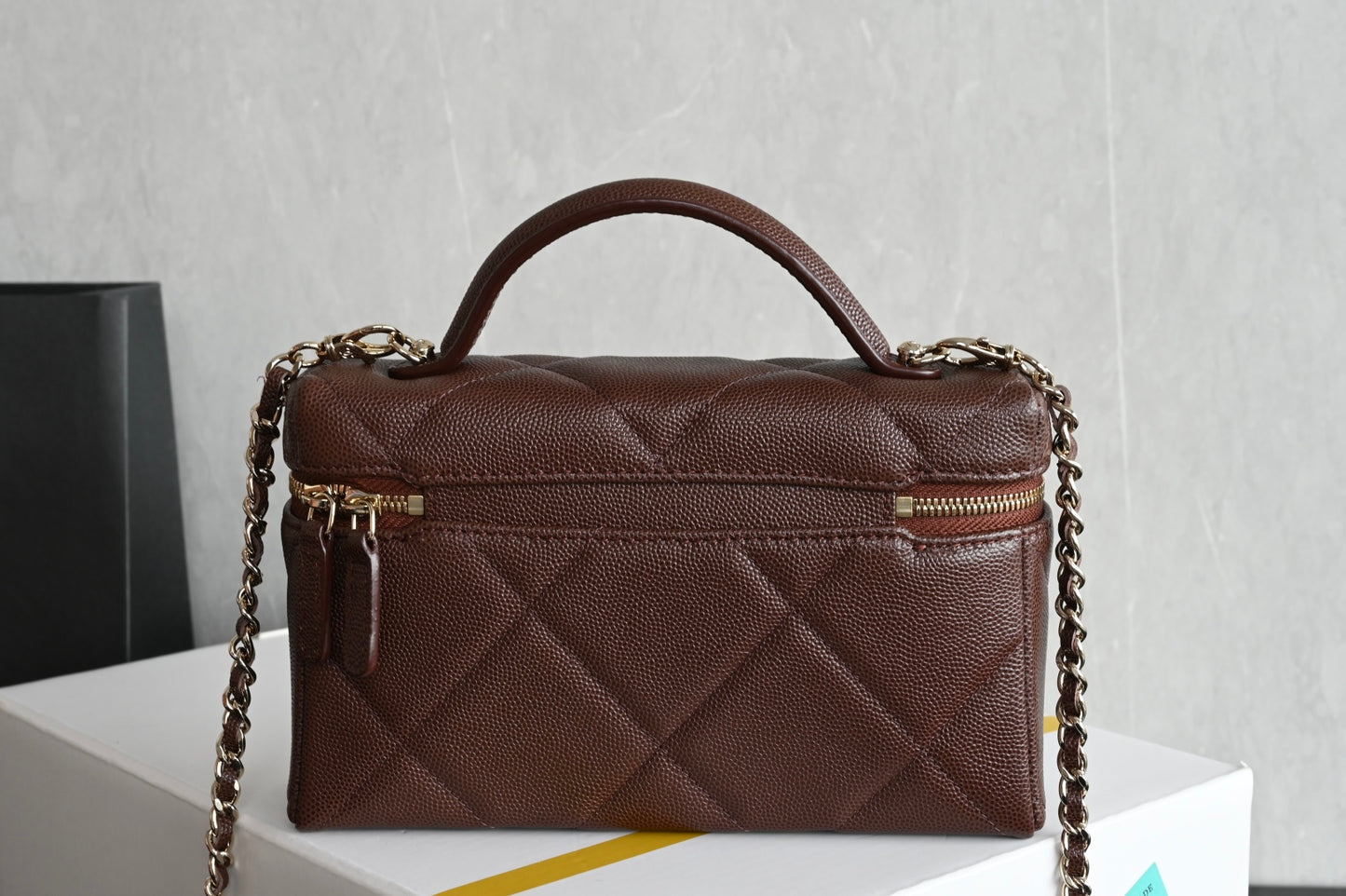 Chanel 25K Large Quilted Lunchbox Shoulder Bag