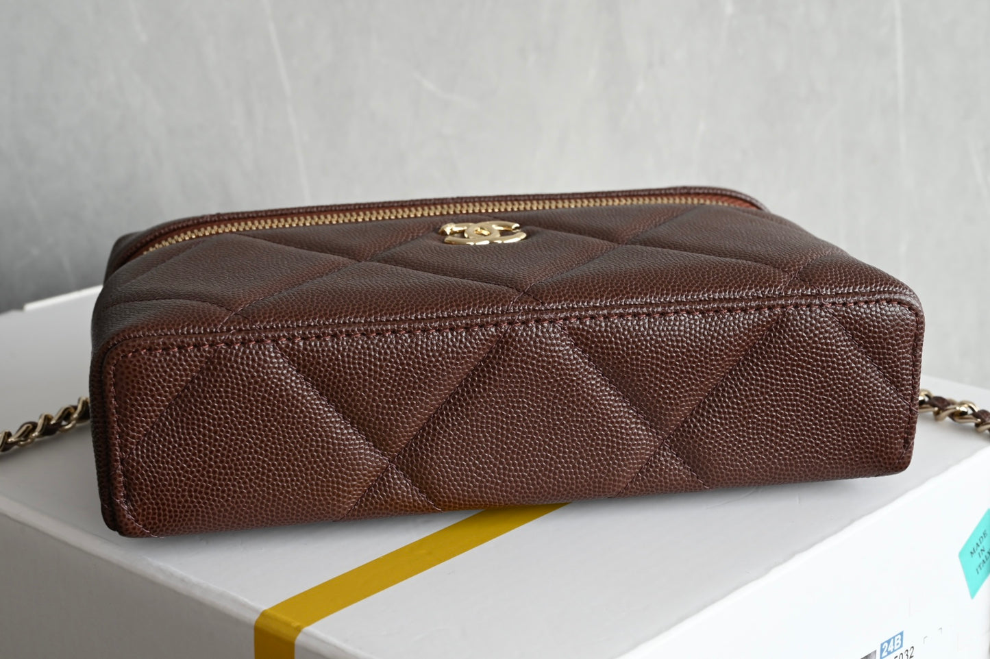 Chanel 25K Large Quilted Lunchbox Shoulder Bag