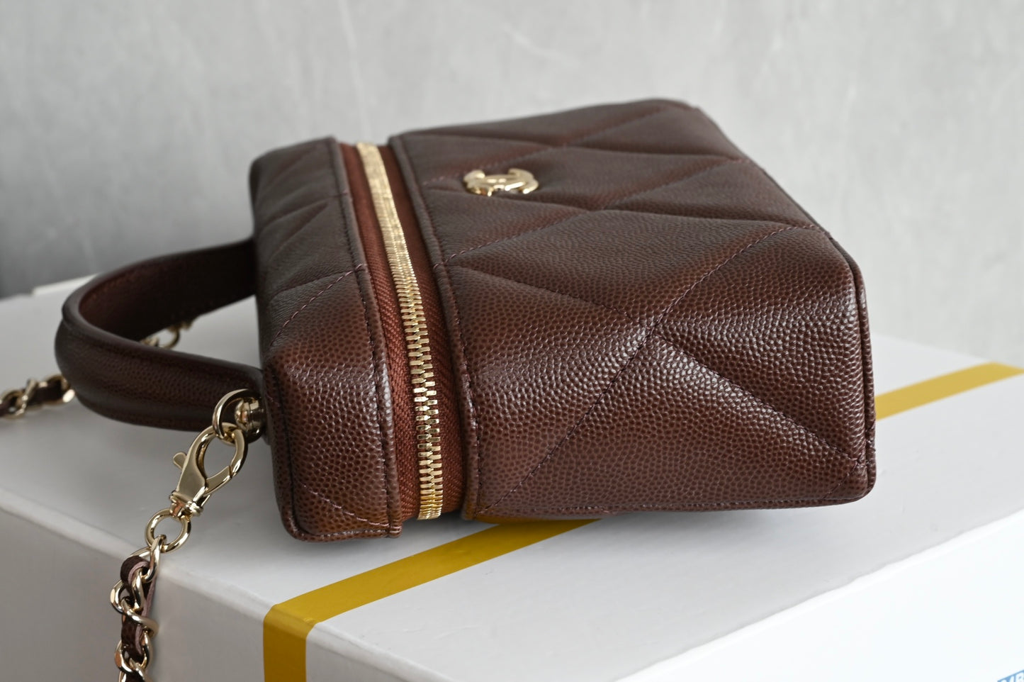 Chanel 25K Large Quilted Lunchbox Shoulder Bag