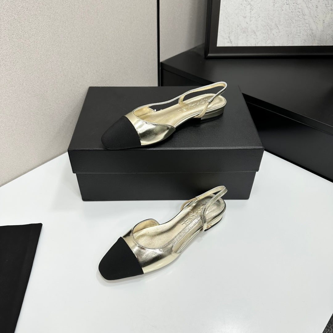 Chanel Classic Two-Tone Slingback Shoes