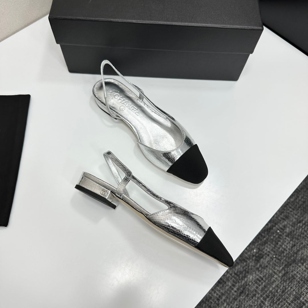 Chanel Classic Two-Tone Slingback Shoes