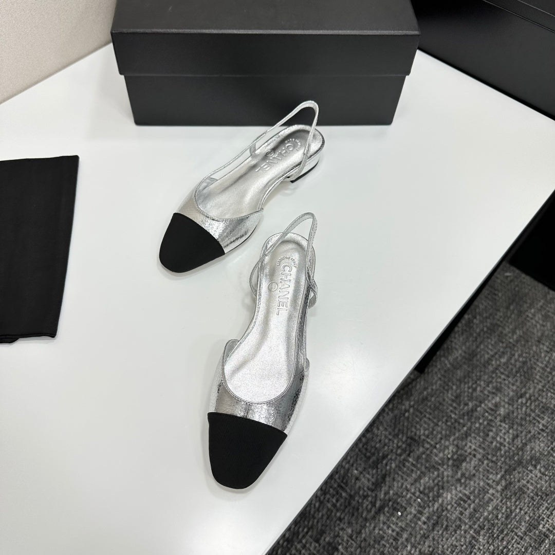 Chanel Classic Two-Tone Slingback Shoes