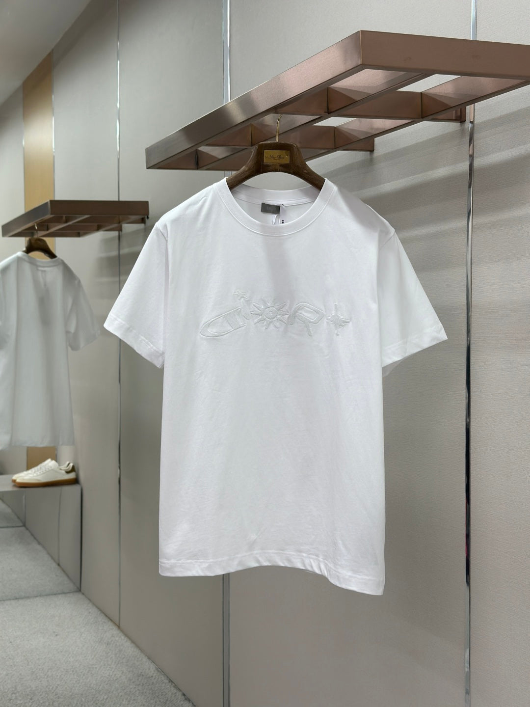 Dior Pattern Embroidered Crewneck T-Shirt