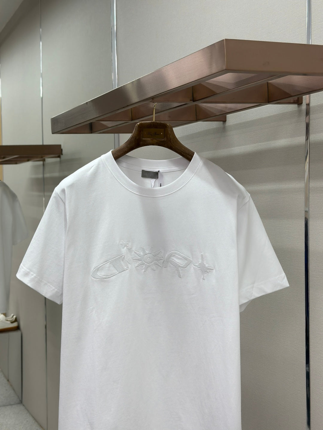 Dior Pattern Embroidered Crewneck T-Shirt
