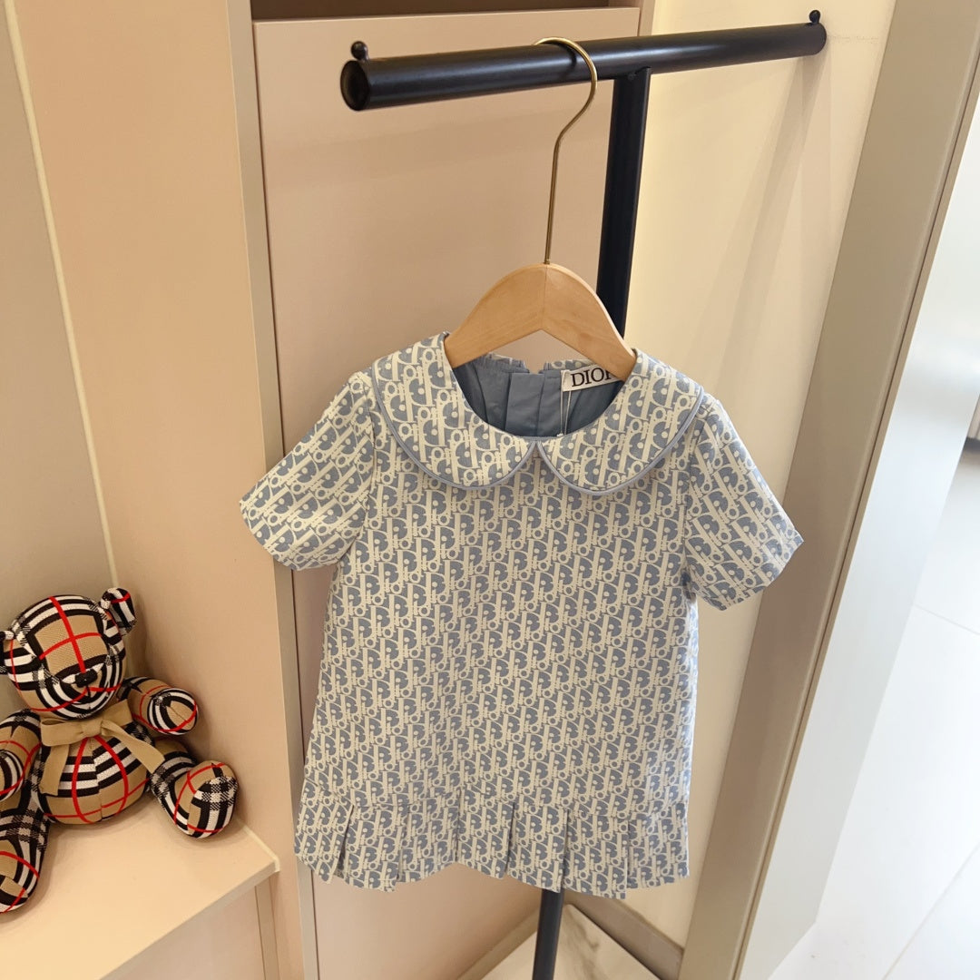 Dior Kids Monogram Pleated Dress Sibling Set – 2026SS – Kids Collection