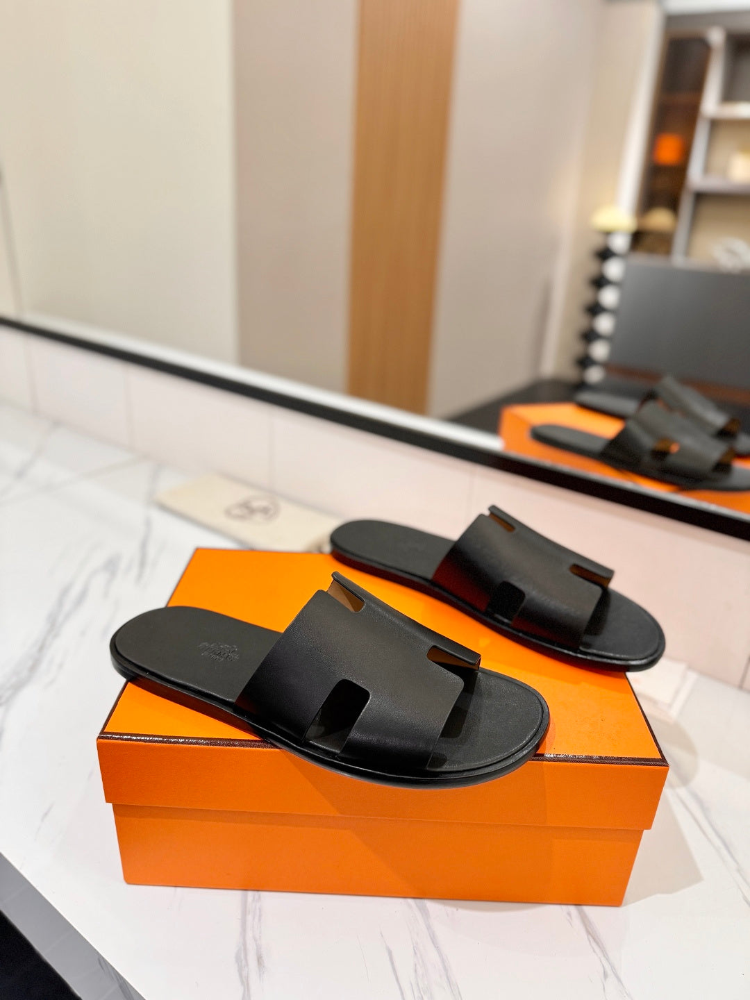 Hermès Classic Leather Slippers