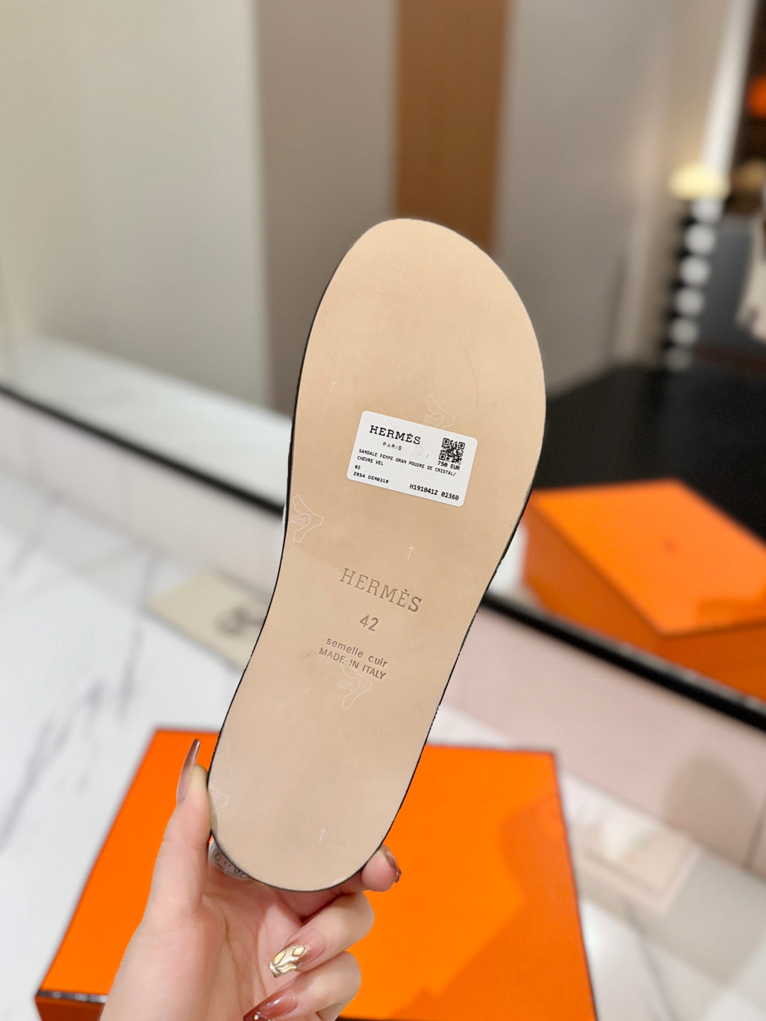 Hermès Classic Leather Slippers