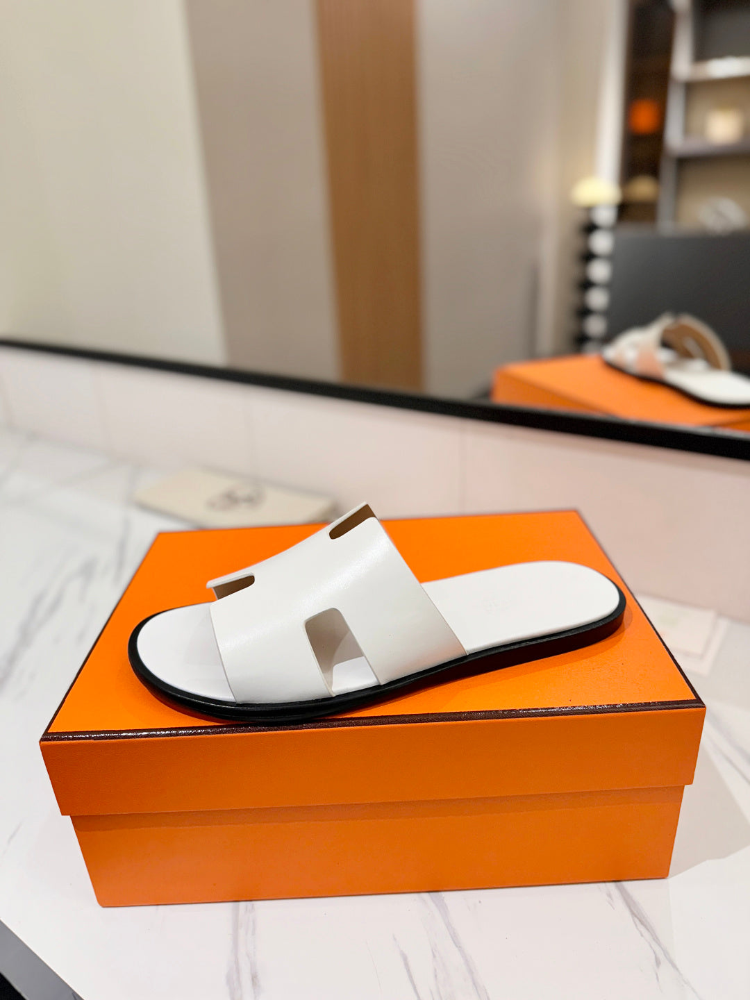 Hermès Classic Leather Slippers