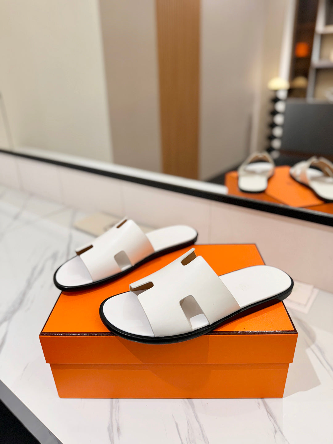 Hermès Classic Leather Slippers