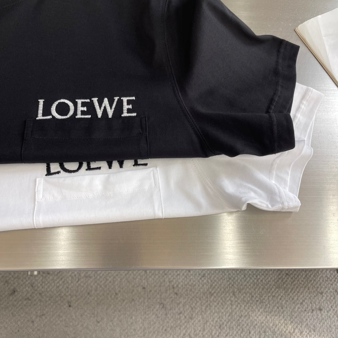 Loewe Pocket Embroidered Cotton T-Shirt