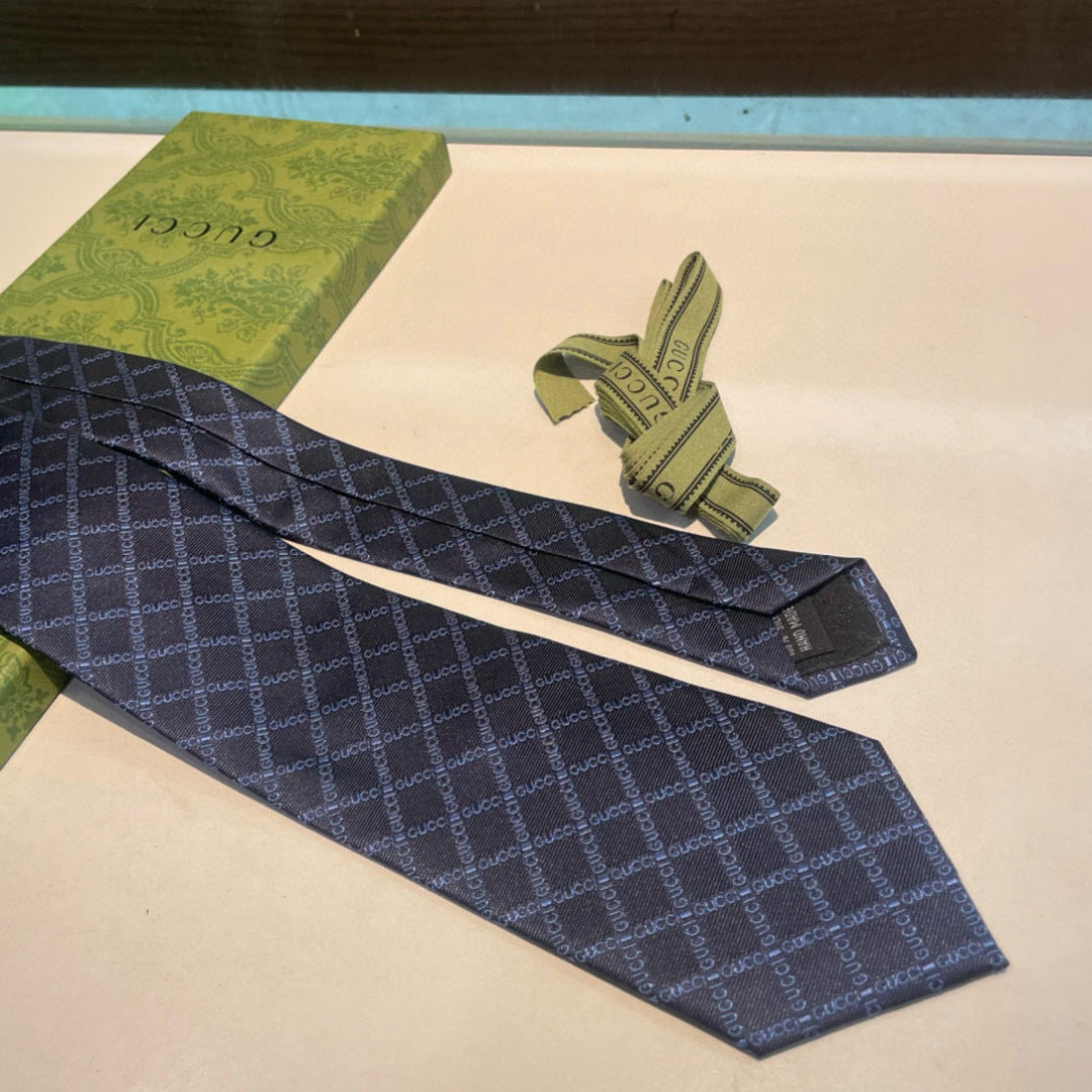 Gucci GG Logo Jacquard Silk Tie