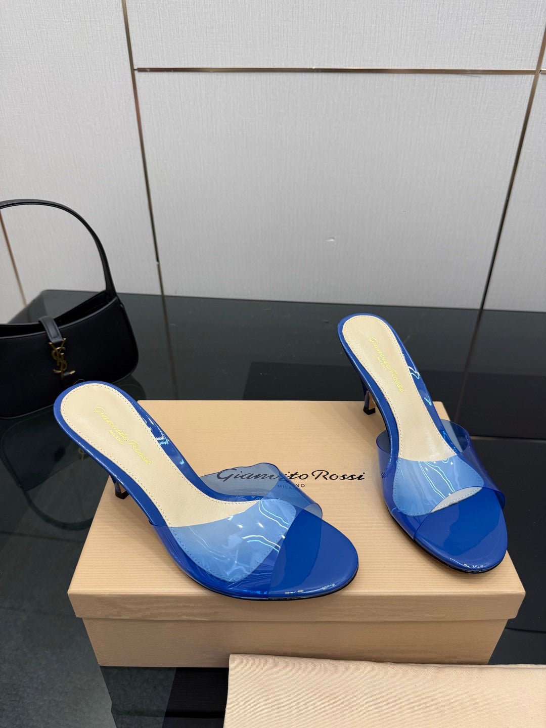 Gianvito Rossi Pointed-Toe Crystal Heeled Sandals – 2026SS
