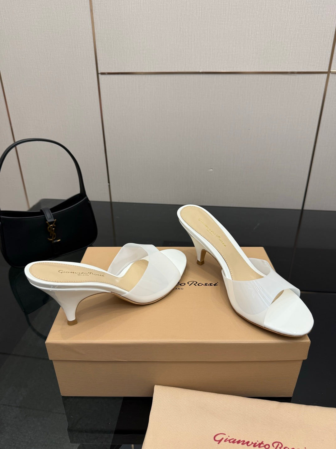 Gianvito Rossi Pointed-Toe Crystal Heeled Sandals – 2026SS