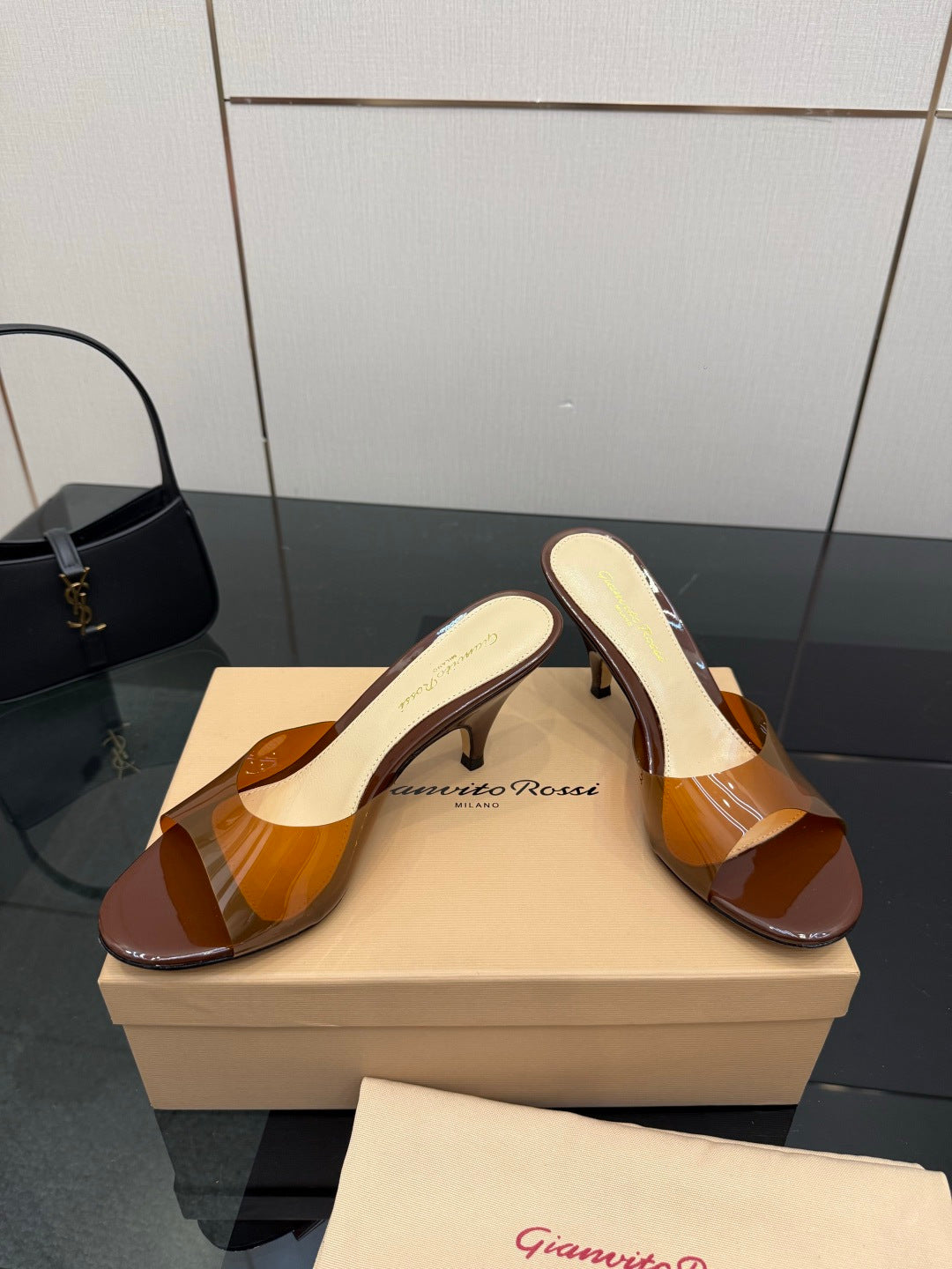 Gianvito Rossi Pointed-Toe Crystal Heeled Sandals – 2026SS