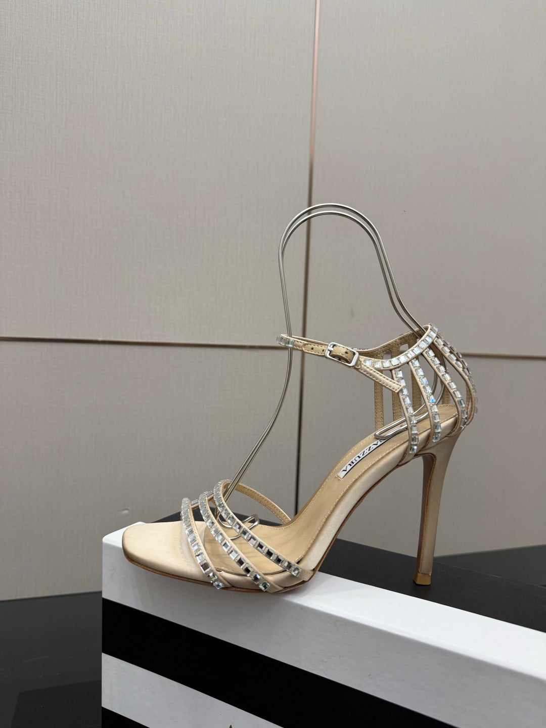 Aquazzura Pineapple Rhinestone Heeled Sandals