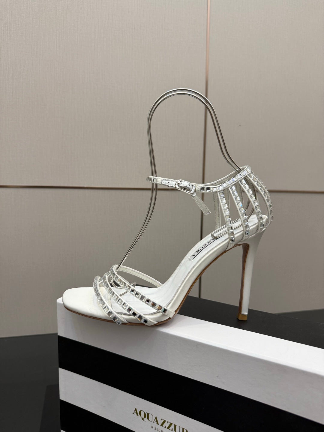 Aquazzura Pineapple Rhinestone Heeled Sandals