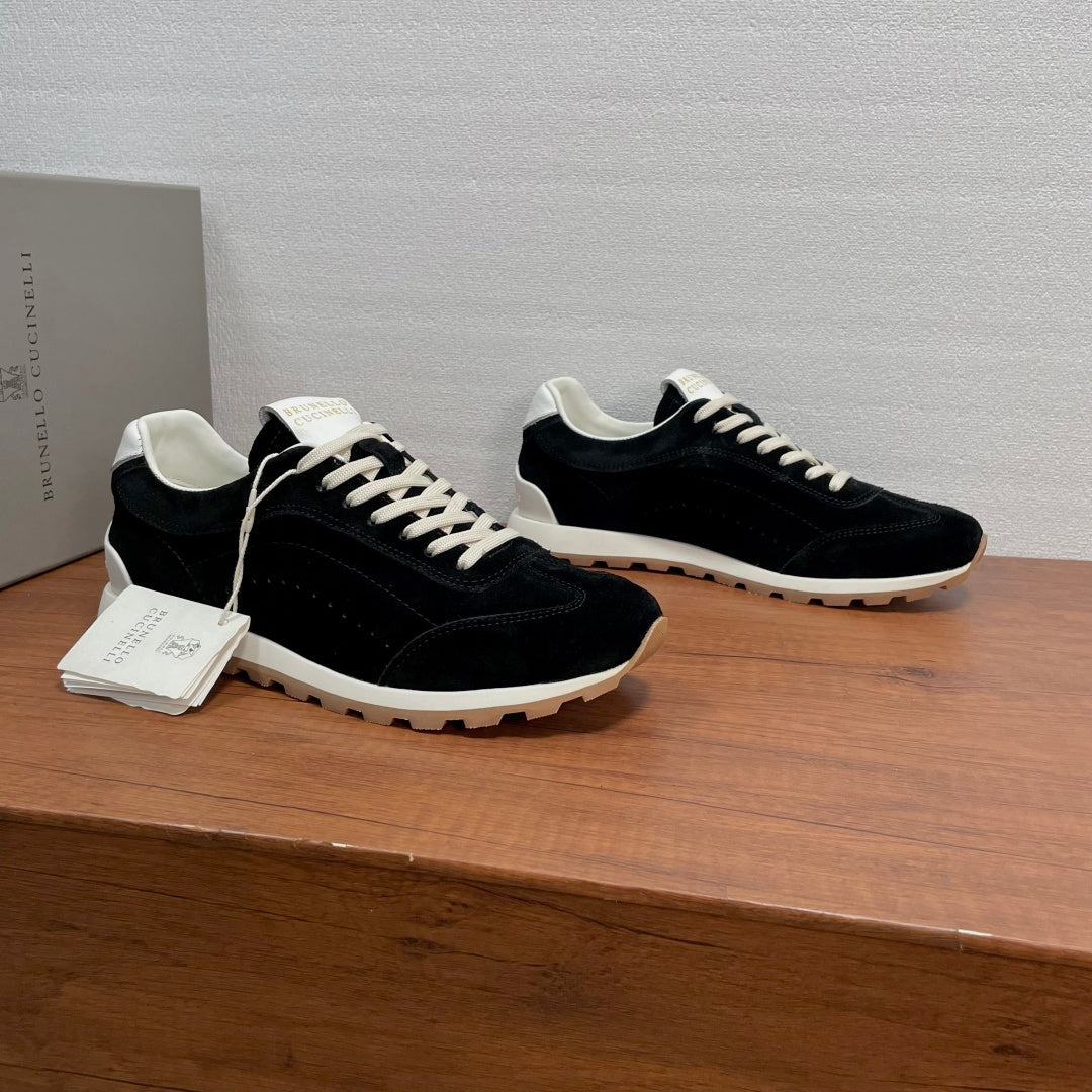 Brunello Cucinelli Suede Lace-Up Sneakers – 2026SS