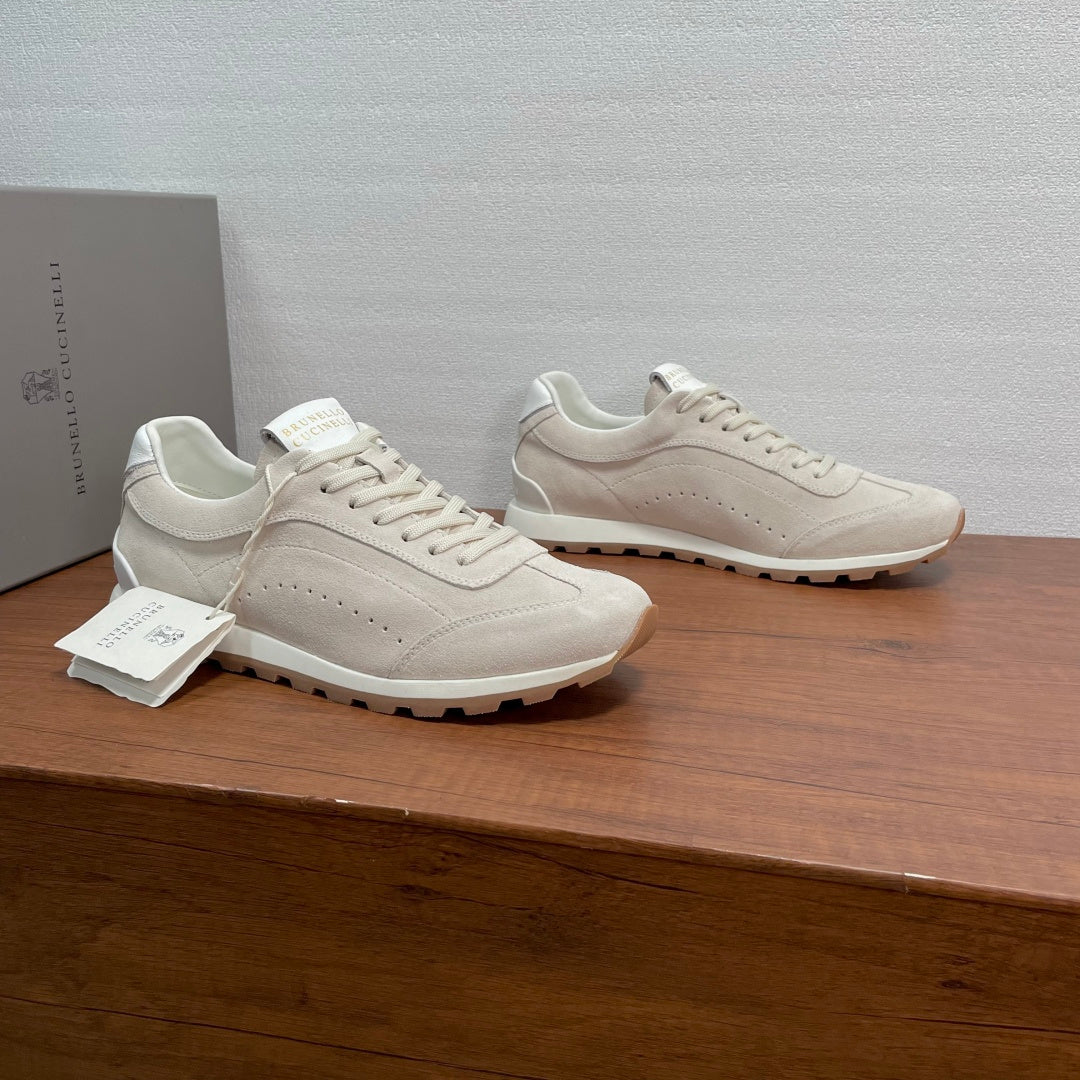 Brunello Cucinelli Suede Lace-Up Sneakers – 2026SS