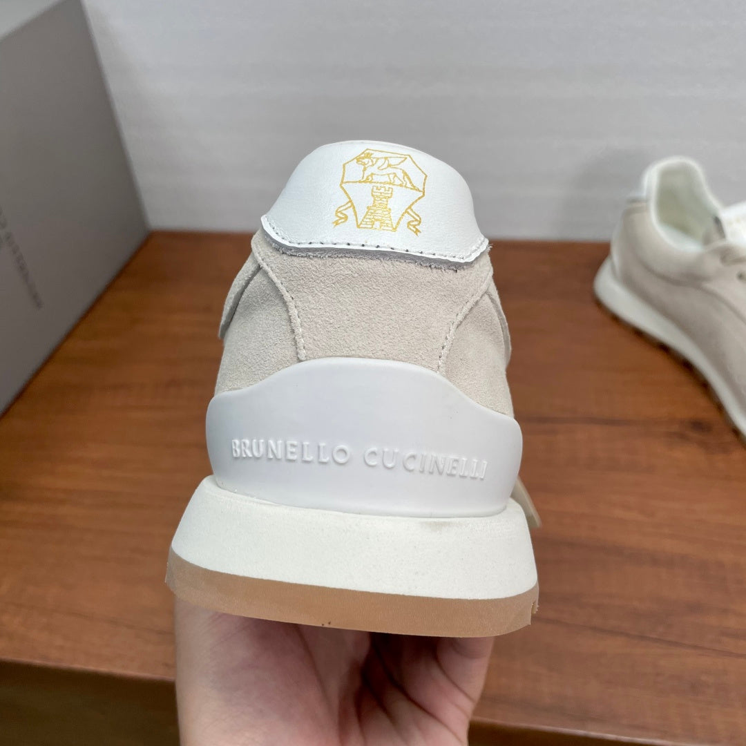 Brunello Cucinelli Suede Lace-Up Sneakers – 2026SS