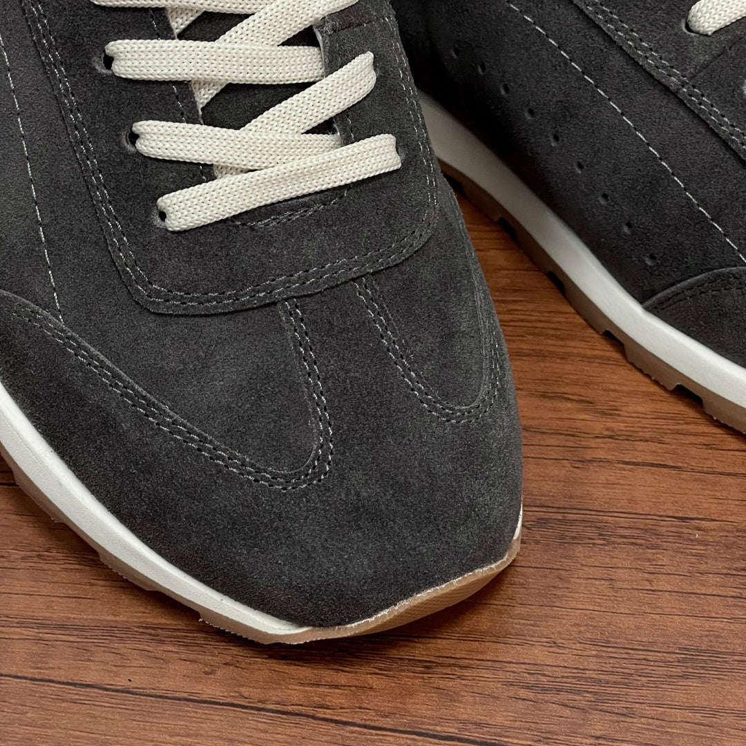 Brunello Cucinelli Suede Lace-Up Sneakers – 2026SS