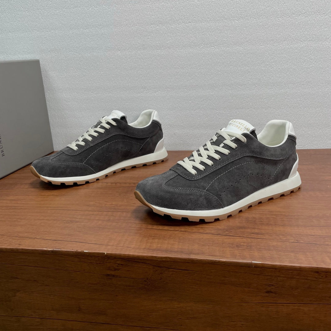 Brunello Cucinelli Suede Lace-Up Sneakers – 2026SS