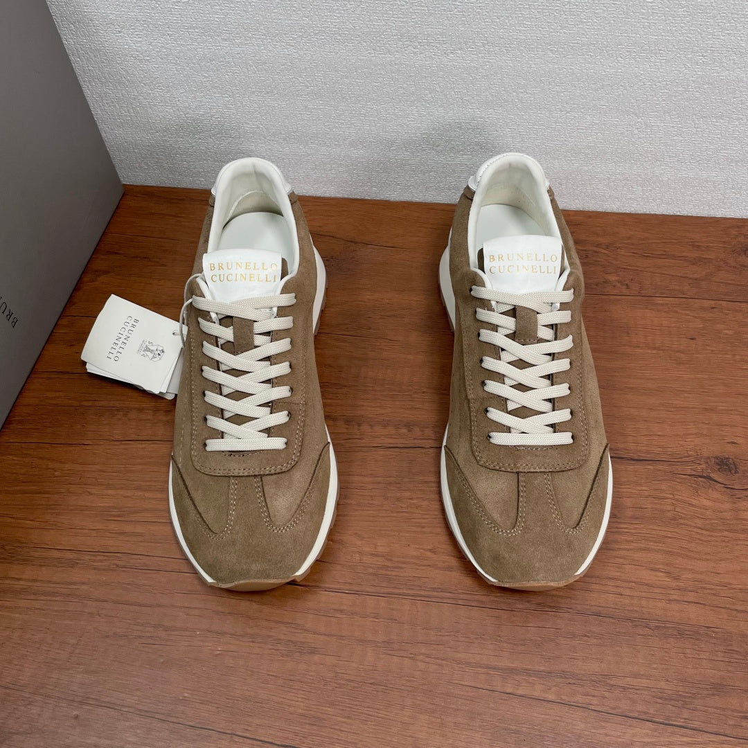 Brunello Cucinelli Suede Lace-Up Sneakers – 2026SS