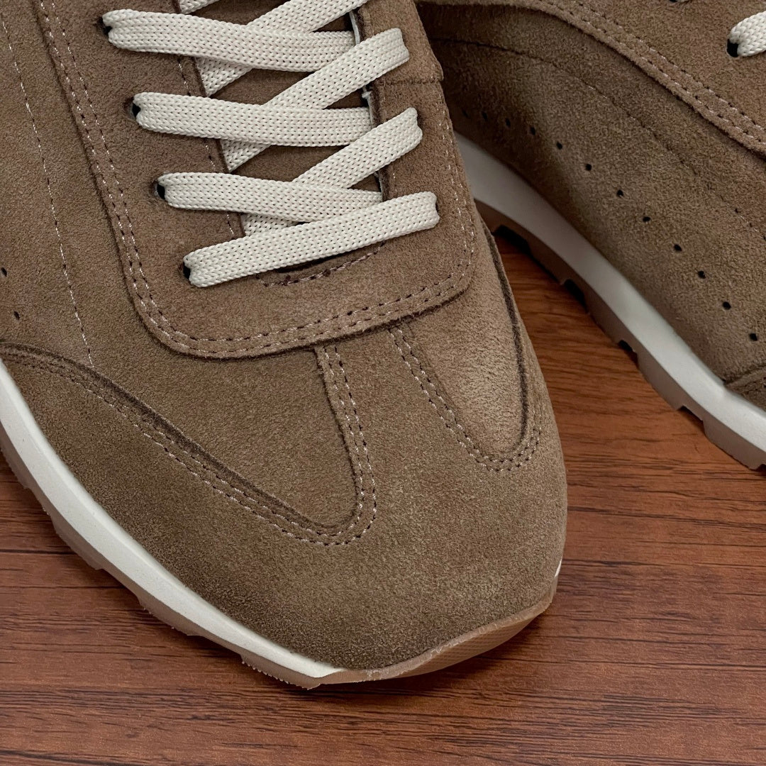 Brunello Cucinelli Suede Lace-Up Sneakers – 2026SS
